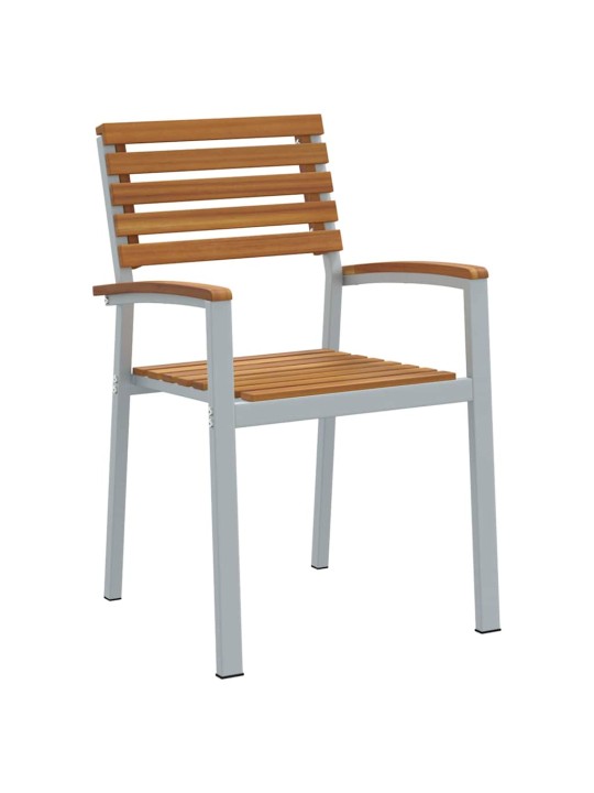 Dārza krēsls 8 pcs brūna 56 x 57 x 87cm akācijas masīvkoks