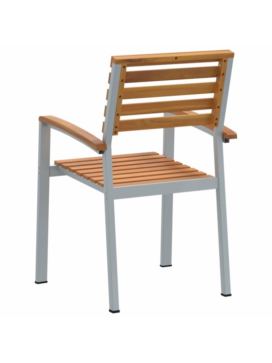 Dārza krēsls 8 pcs brūna 56 x 57 x 87cm akācijas masīvkoks