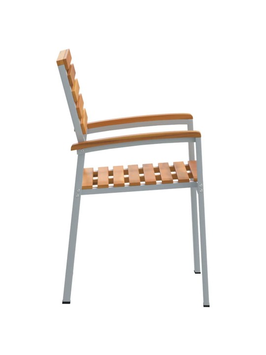 Dārza krēsls 8 pcs brūna 56 x 57 x 87cm akācijas masīvkoks