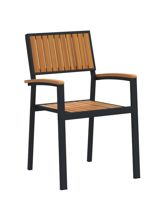 Dārza krēsls 6 pcs brūna 56 x 57 x 87cm akācijas masīvkoks