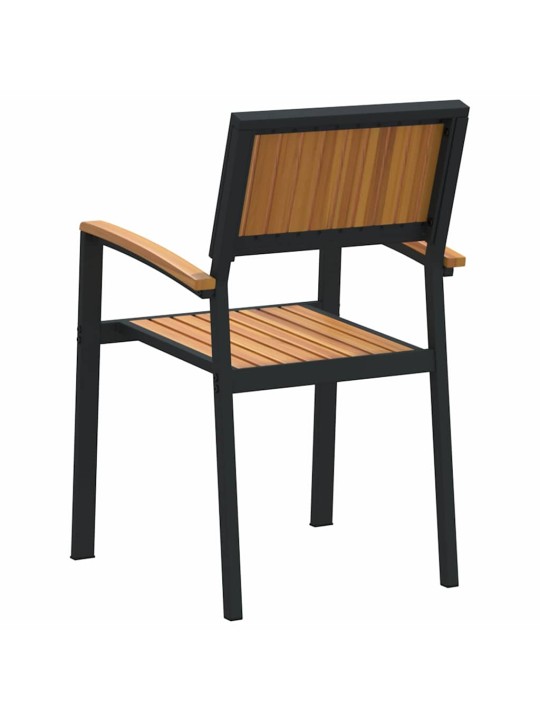 Dārza krēsls 6 pcs brūna 56 x 57 x 87cm akācijas masīvkoks