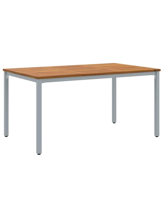 Dārza ēdamgalds 5 pcs pelēka un brūna 150 x 90 x 75 cm