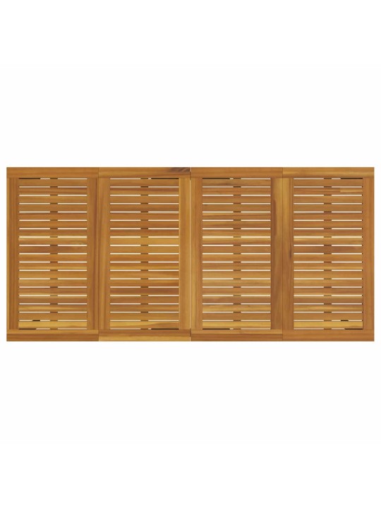 Dārza ēdamgalds 7 pcs melna un brūna 200 x 90 x 75 cm