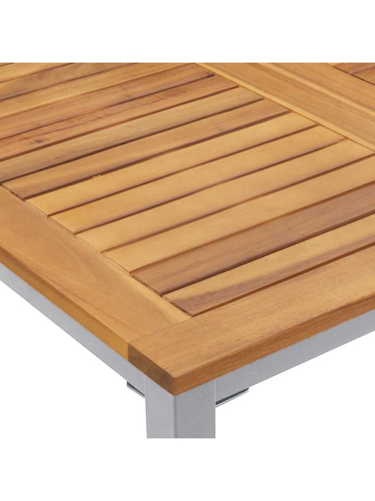 Dārza ēdamgalds 5 pcs pelēka un brūna 180 x 90 x 75 cm