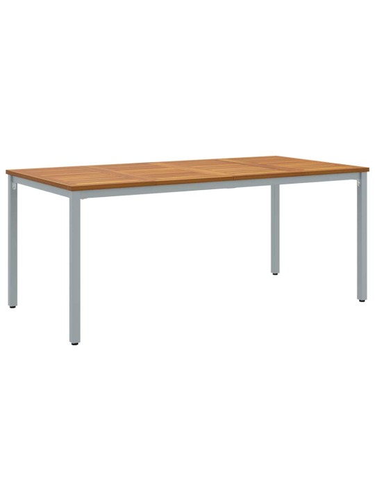 Dārza ēdamgalds 5 pcs pelēka un brūna 180 x 90 x 75 cm