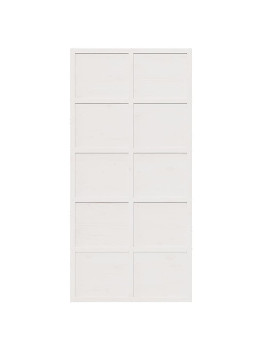 Šķūņa durvis, baltas, 100x208 cm, priedes masīvkoks