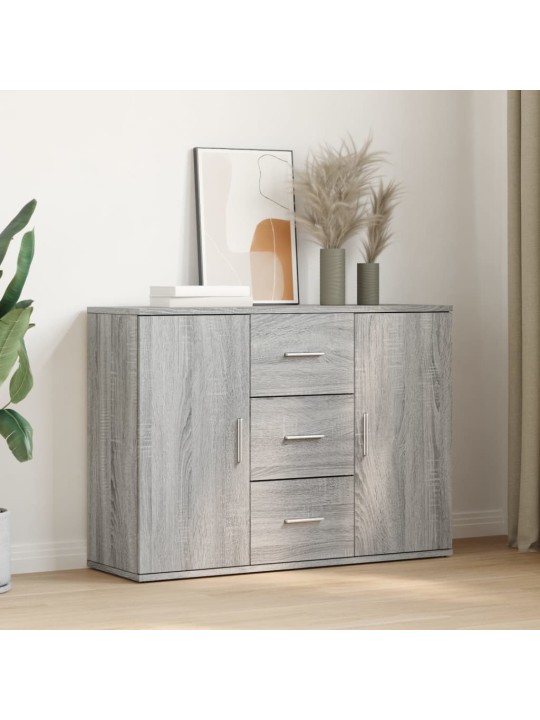 Kumode, pelēka ozolkoka, 90,5x29,5x65 cm, inženierijas koks