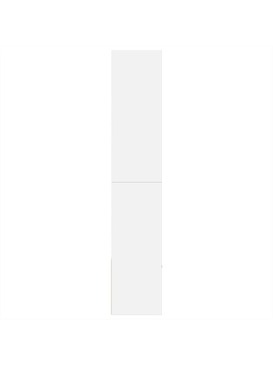 Grāmatu plaukts, balts, 100x36x189 cm, inženierijas koks