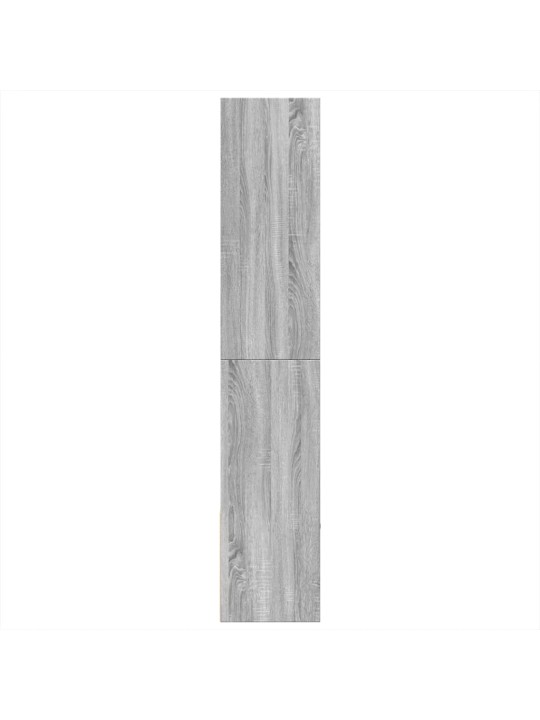 Grāmatplaukts, pelēka koka, 100x36x189 cm, inženierijas koks