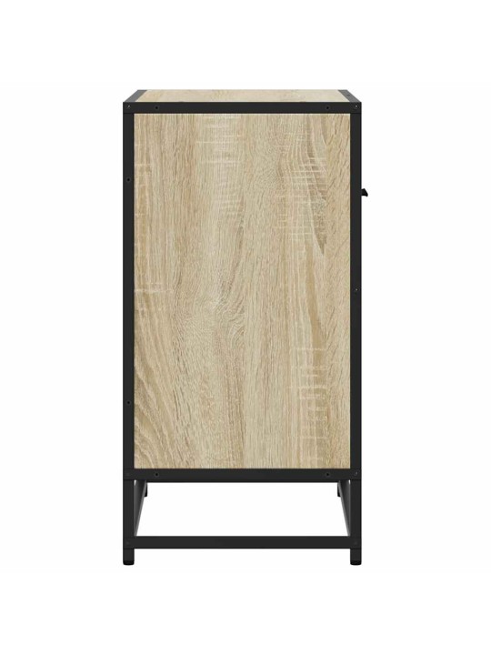 Naktsskapītis sonoma ozols 60x31x60 cm inženierijas koks metāls