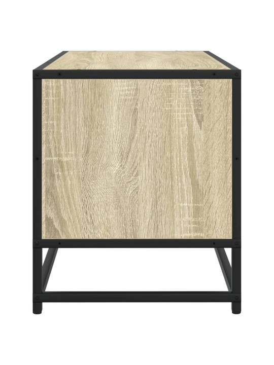 Tv skapītis, ozola, 80x34,5x40 cm, inženierijas koks, metāls