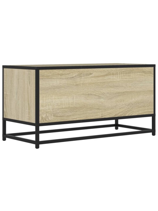 Tv skapītis, ozola, 80x34,5x40 cm, inženierijas koks, metāls