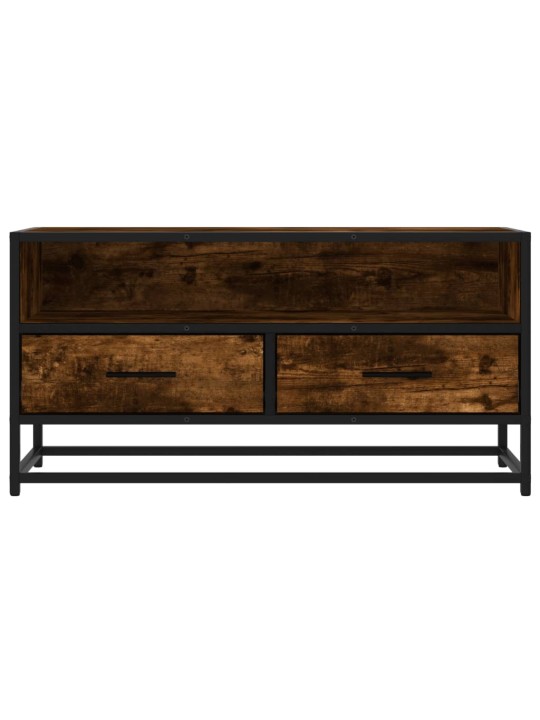 Tv skapītis, ozola, 80x34,5x40 cm, inženierijas koks, metāls