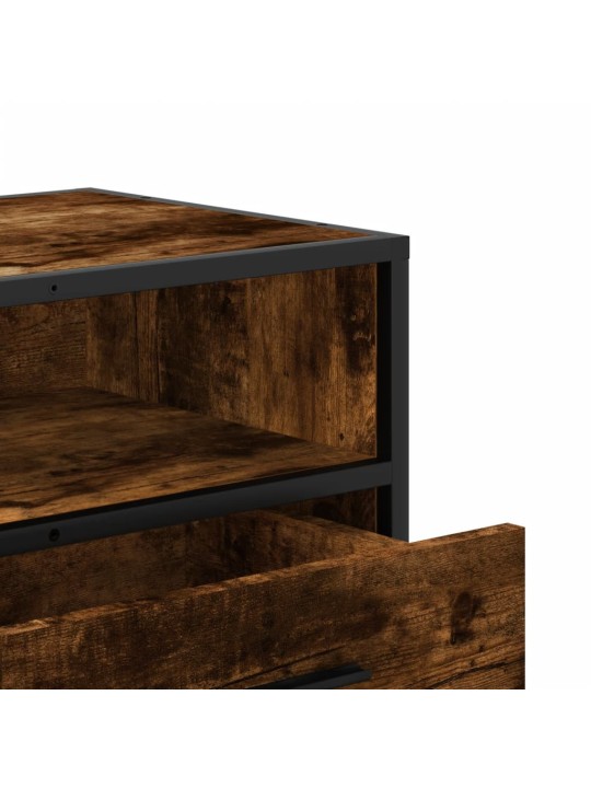 Tv skapītis, ozola, 80x34,5x40 cm, inženierijas koks, metāls