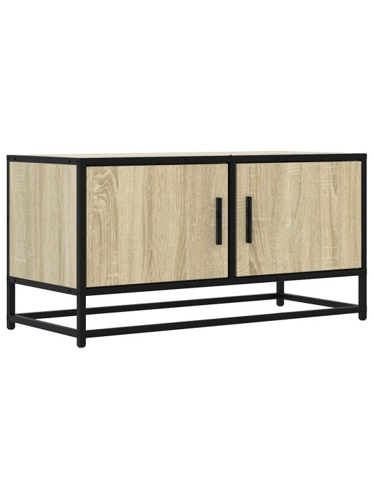 Tv skapītis, ozola, 80x34,5x40 cm, inženierijas koks, metāls
