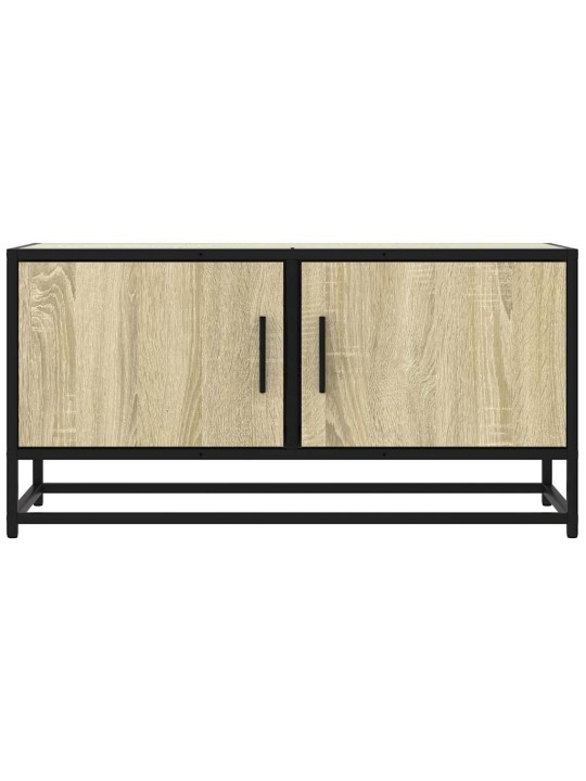 Tv skapītis, ozola, 80x34,5x40 cm, inženierijas koks, metāls