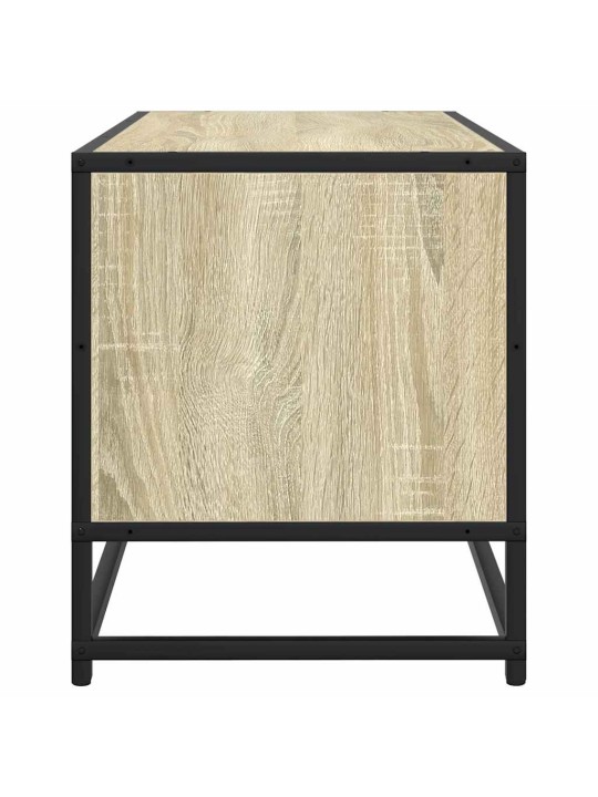 Tv skapītis, ozola, 80x34,5x40 cm, inženierijas koks, metāls