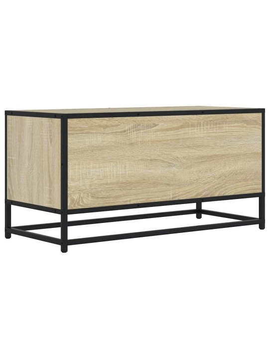 Tv skapītis, ozola, 80x34,5x40 cm, inženierijas koks, metāls