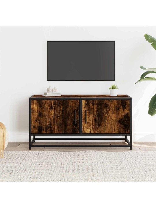 Tv skapītis, ozola, 80x34,5x40 cm, inženierijas koks, metāls