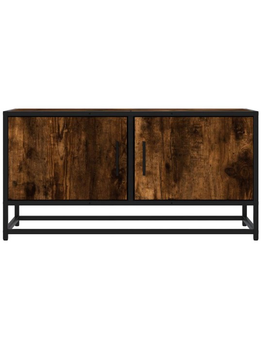 Tv skapītis, ozola, 80x34,5x40 cm, inženierijas koks, metāls