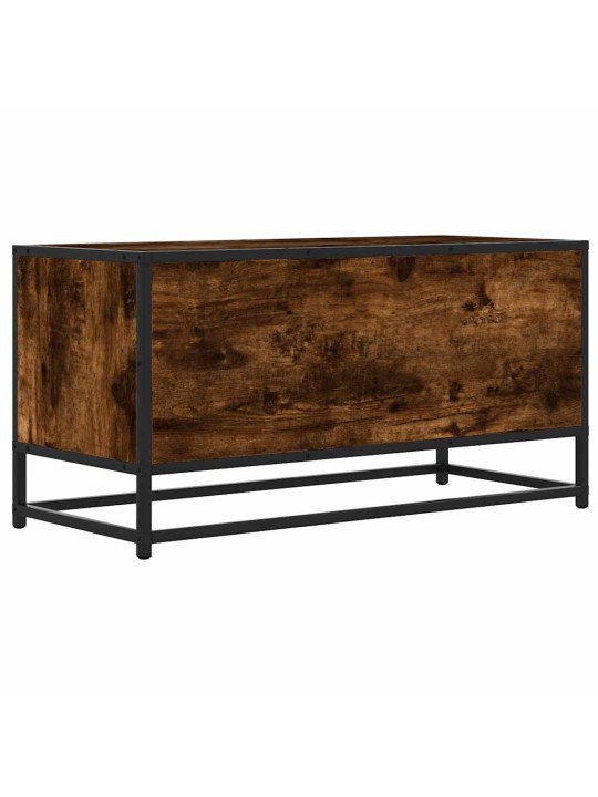 Tv skapītis, ozola, 80x34,5x40 cm, inženierijas koks, metāls