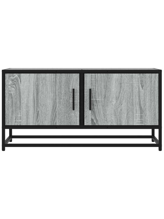 Tv skapītis pelēka koka 80x34,5x40 cm inženierijas koks metāls