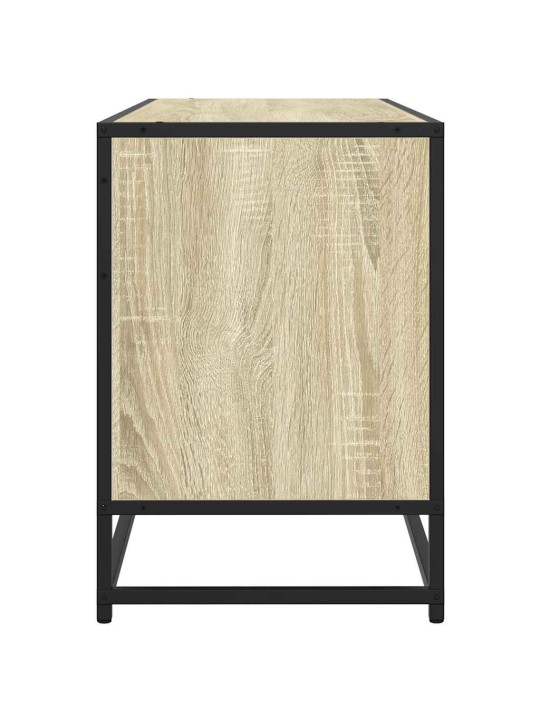 Tv skapītis, ozola, 100x35x50 cm, inženierijas koks, metāls