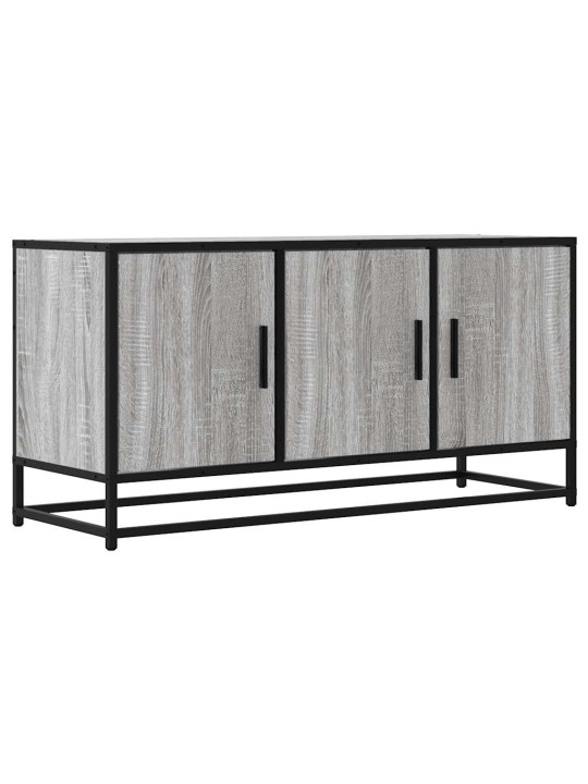 Tv skapītis pelēka koka 100x35x50 cm inženierijas koks metāls