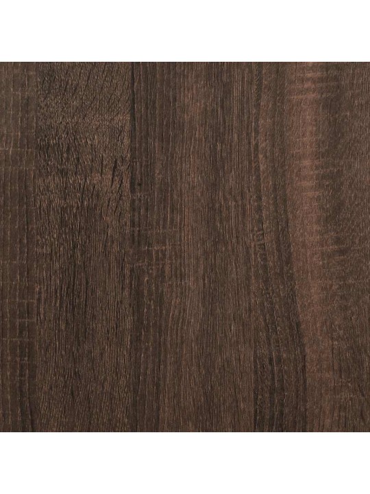 Tv skapītis brūna ozola 100x35x50 cm inženierijas koks metāls