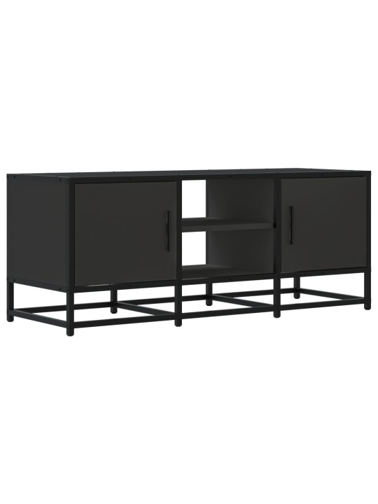 Tv skapītis, melns, 100x35x41 cm, inženierijas koks metāls