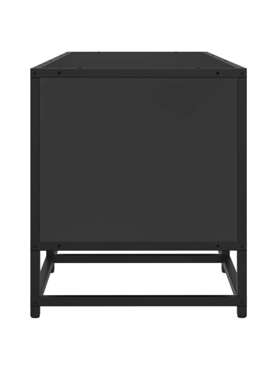 Tv skapītis, melns, 100x35x41 cm, inženierijas koks metāls