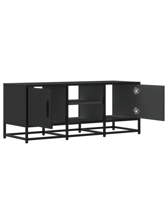 Tv skapītis, melns, 100x35x41 cm, inženierijas koks metāls