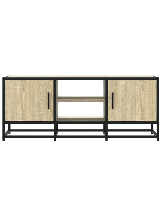 Tv skapītis, ozolkoka, 100x35x41 cm, inženierijas koks, metāls