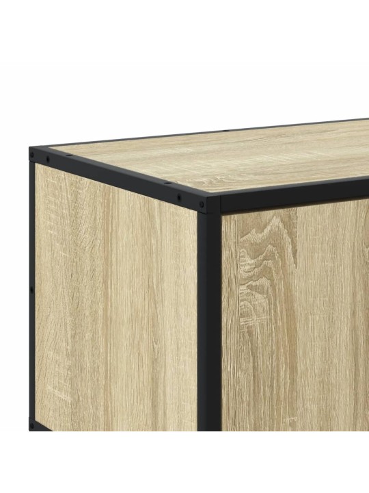 Tv skapītis, ozolkoka, 100x35x41 cm, inženierijas koks, metāls