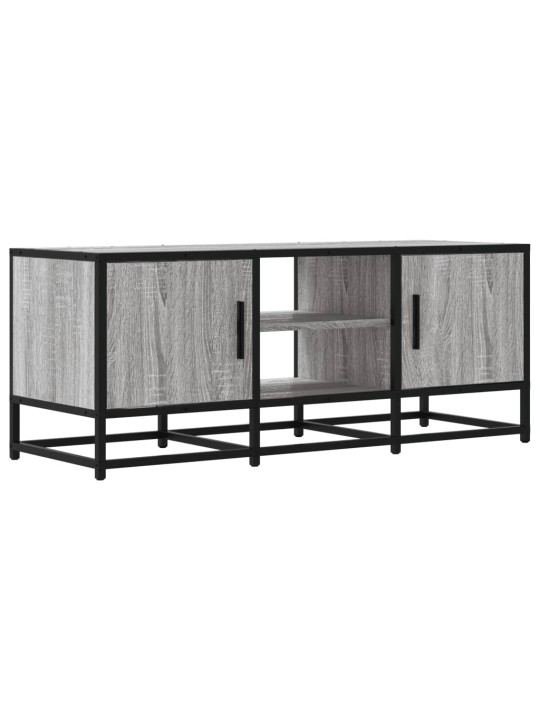 Tv skapītis, pelēks, 100x35x41 cm, inženierijas koks, metāls