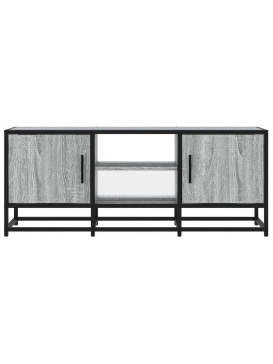 Tv skapītis, pelēks, 100x35x41 cm, inženierijas koks, metāls