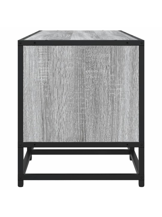 Tv skapītis, pelēks, 100x35x41 cm, inženierijas koks, metāls