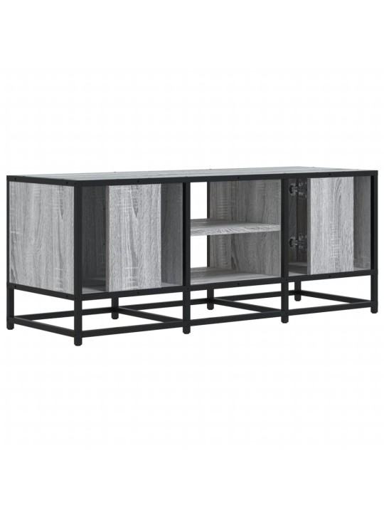 Tv skapītis, pelēks, 100x35x41 cm, inženierijas koks, metāls