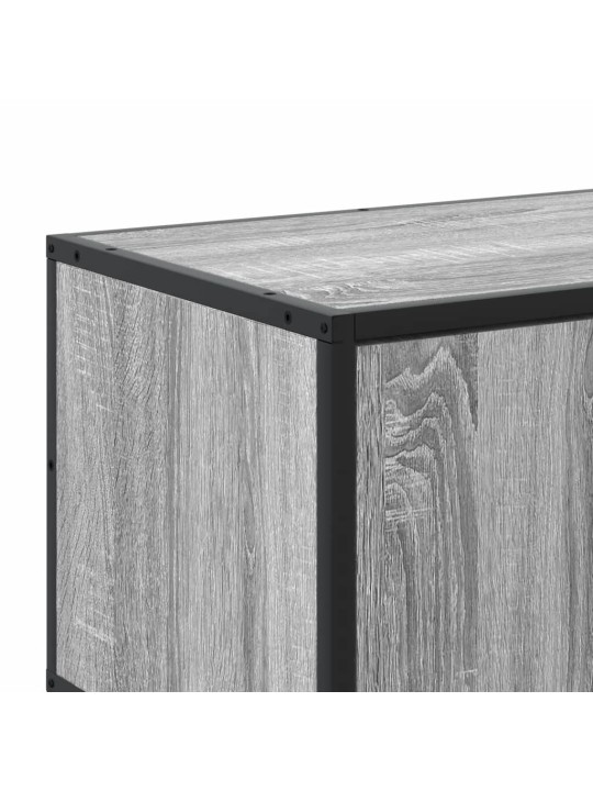 Tv skapītis, pelēks, 100x35x41 cm, inženierijas koks, metāls