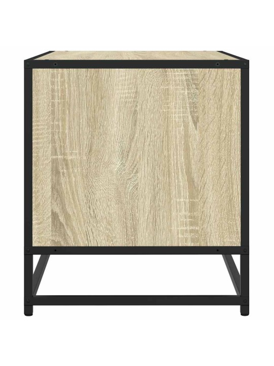 Tv skapītis, ozola, 61x40x46 cm, inženierijas koks, metāls