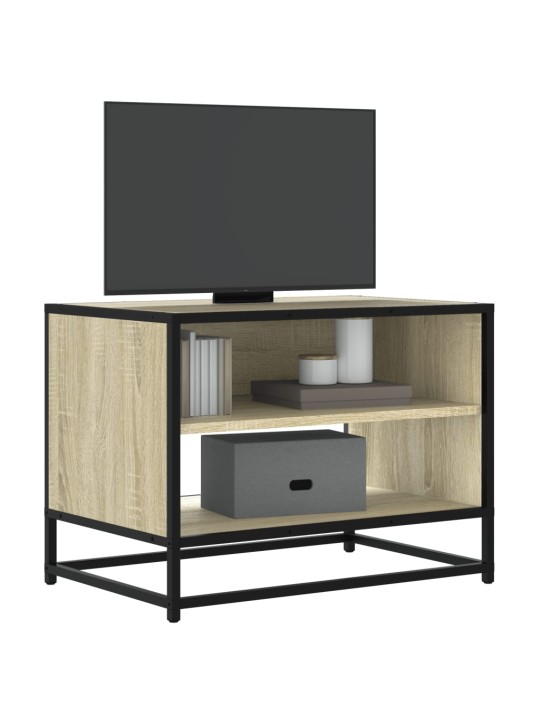 Tv skapītis, ozola, 61x40x46 cm, inženierijas koks, metāls