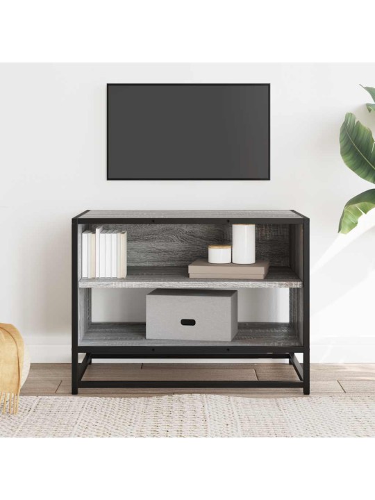 Tv skapītis, pelēks, 61x40x46 cm, inženierijas koks, metāls