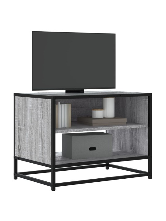 Tv skapītis, pelēks, 61x40x46 cm, inženierijas koks, metāls