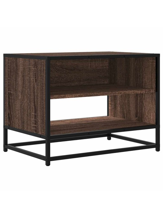 Tv skapītis brūna ozola 61x40x46 cm inženierijas koks metāls