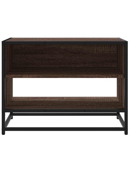 Tv skapītis brūna ozola 61x40x46 cm inženierijas koks metāls