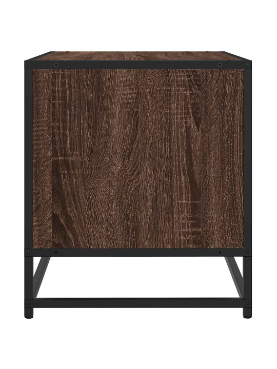 Tv skapītis brūna ozola 61x40x46 cm inženierijas koks metāls