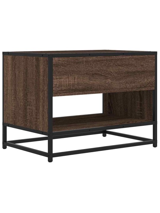 Tv skapītis brūna ozola 61x40x46 cm inženierijas koks metāls