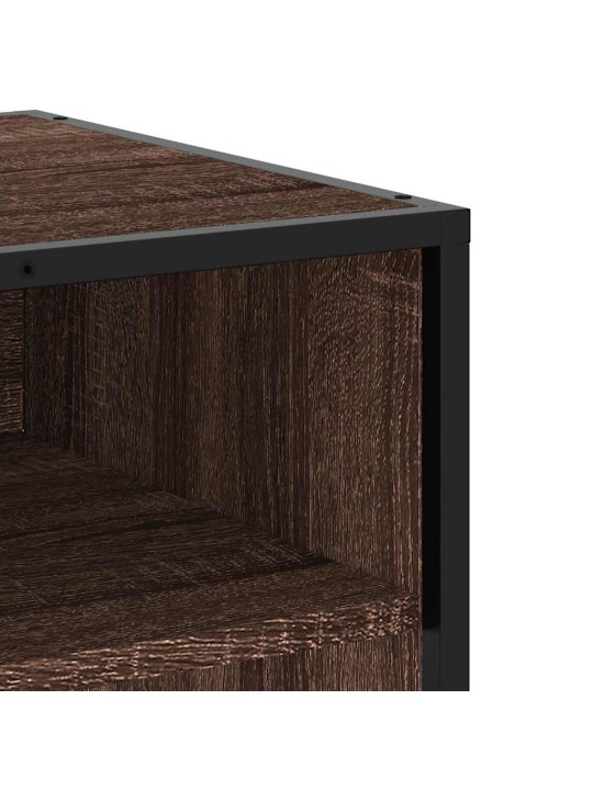 Tv skapītis brūna ozola 61x40x46 cm inženierijas koks metāls