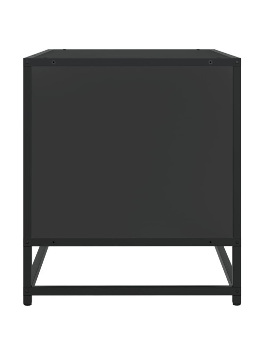 Tv skapītis, melns, 91x40x46 cm, inženierijas koks metāls