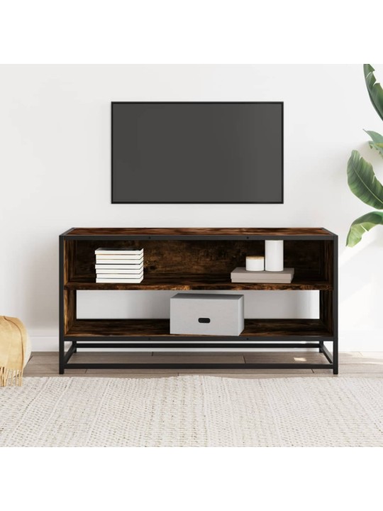 Tv skapītis, ozola, 91x40x46 cm, inženierijas koks, metāls
